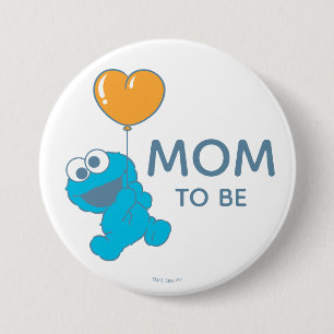 Sesame Street   Cookie Monster Baby Shower Mom 7.5 Cm Round Badge