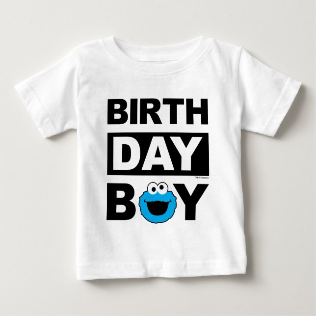 Sesame Street | Cookie Monster - Birthday Boy Baby T-Shirt (Front)