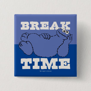 Sesame Street   Cookie Monster Break Time 15 Cm Square Badge