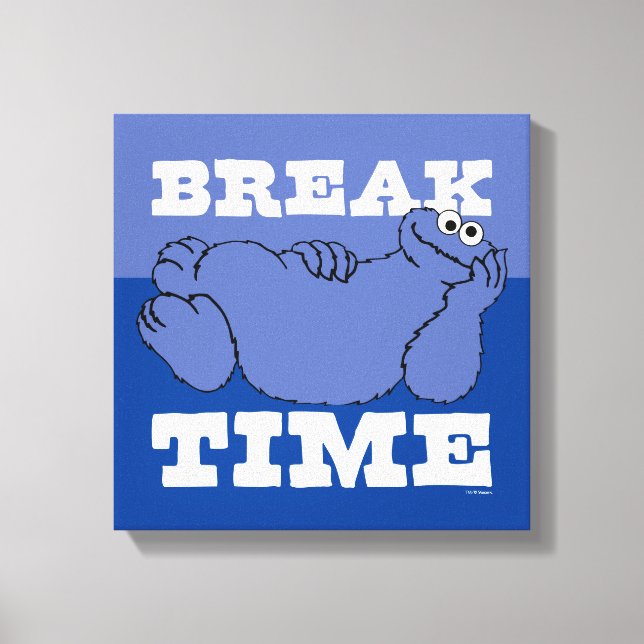 Sesame Street | Cookie Monster Break Time Canvas Print (Front)