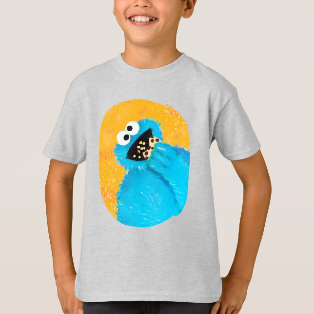 Sesame Street Cookie Monster Character Art T-Shirt (Front)