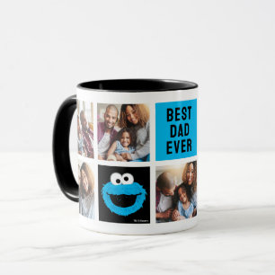 Sesame Street Cookie Monster   Dad Photo Collage Mug