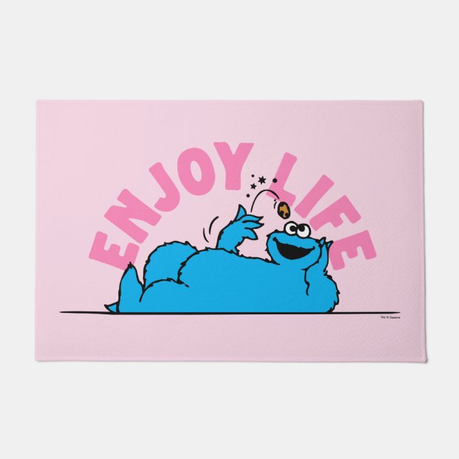 Sesame Street | Cookie Monster Enjoy Life Doormat (Front)