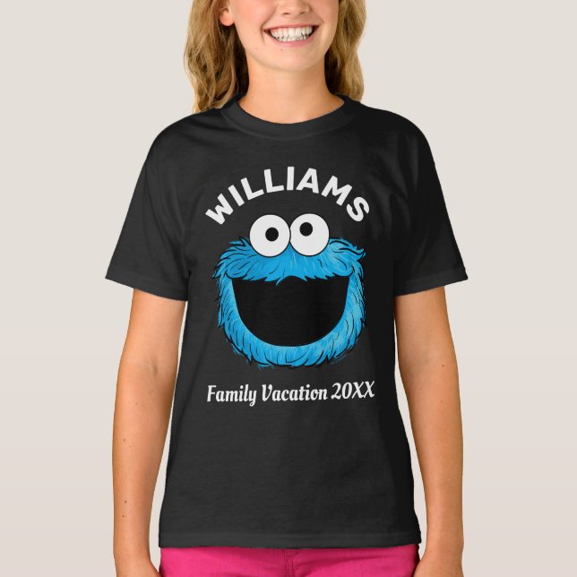 Sesame Street | Cookie Monster Family Vacation T-Shirt (Front)