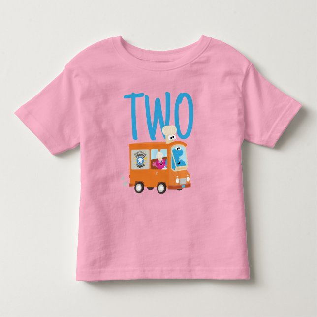 Sesame Street | Cookie Monster Food Truck Birthday Toddler T-Shirt (Front)