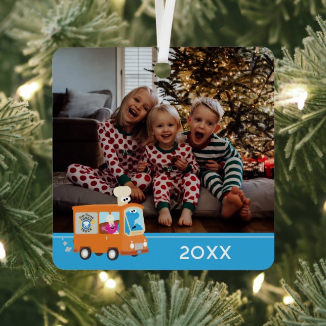 Sesame Street | Cookie Monster Food Truck Metal Tree Decoration (Insitu)