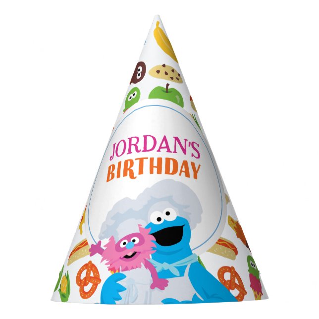 Sesame Street Cookie Monster Foodie Truck Party Hat (Front)