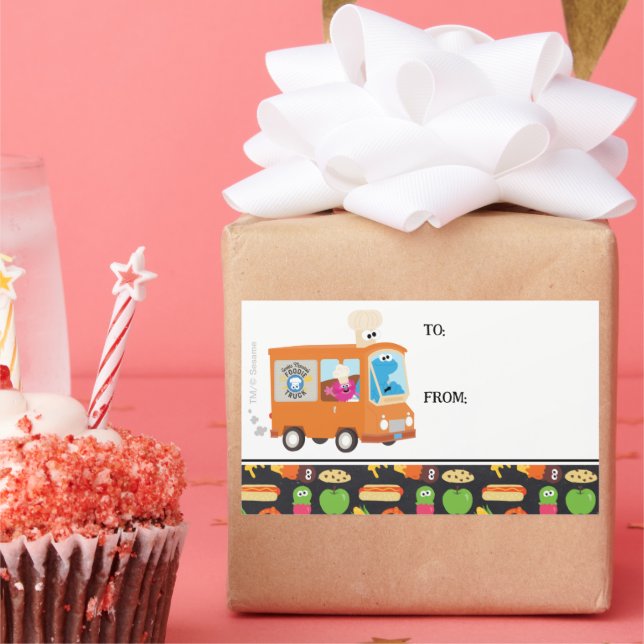 Sesame Street Cookie Monster Foodie Truck Rectangular Sticker (Party)
