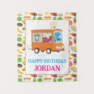 Sesame Street Cookie Monster Foodie Truck Tapestry