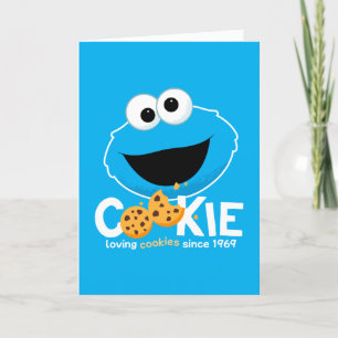 Sesame Street Cookie Monster Loving Cookies Holiday Card