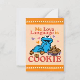 Sesame Street   Cookie Monster Me Love Language Card