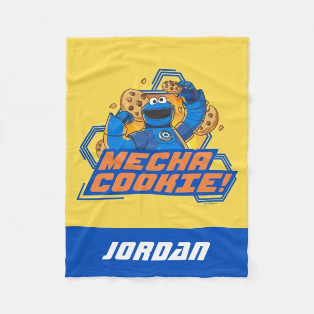 Sesame Street | Cookie Monster Mecha Cookie! Fleece Blanket (Front)