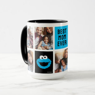 Sesame Street Cookie Monster Mom Photo Collage Mug