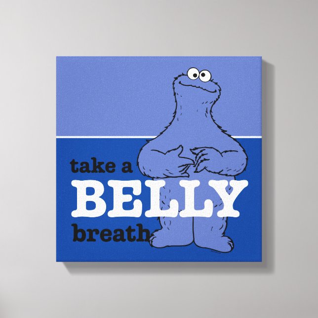Sesame Street | Cookie Monster Take A Breath Canvas Print (Front)