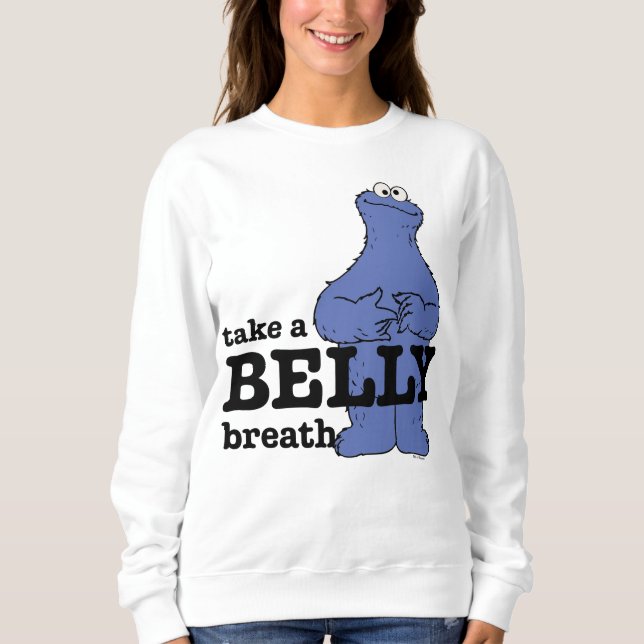 Sesame Street | Cookie Monster Take A Breath Sweatshirt (Front)