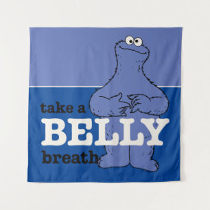 Sesame Street   Cookie Monster Take A Breath Tapestry