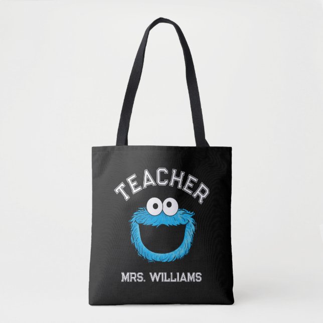 Sesame Street | Cookie Monster Teacher Tote Bag (Front)