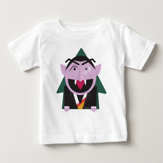 Sesame Street | Count von Count Illustration Baby T-Shirt (Front)