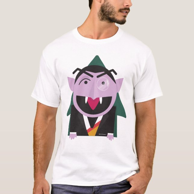 Sesame Street | Count von Count Illustration T-Shirt (Front)