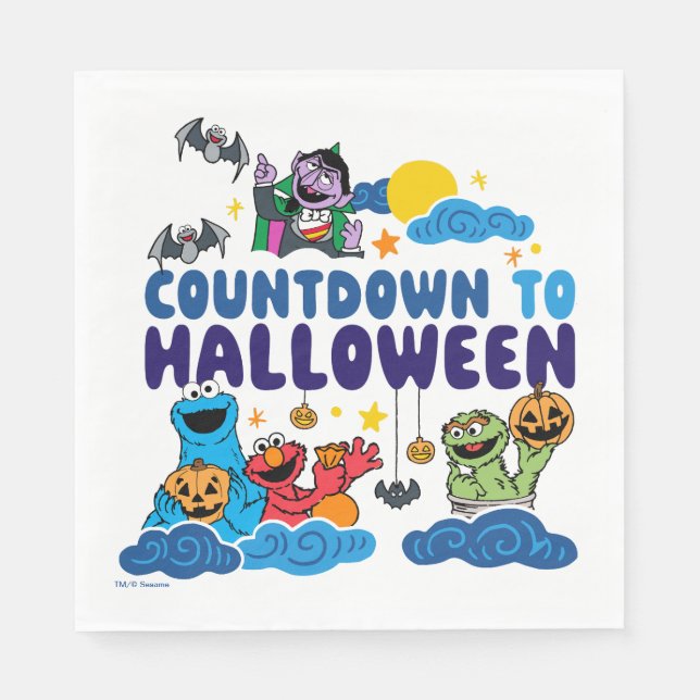 Sesame Street | Countdown to Halloween Napkin (Front)