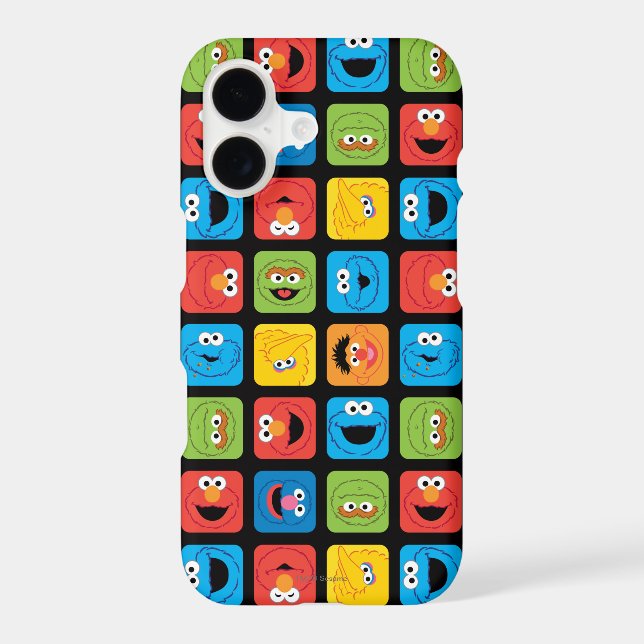 Sesame Street Cubed Faces Pattern (Back)