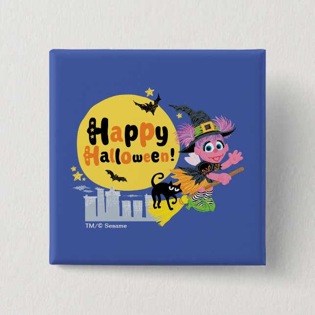 Sesame Street | Cute Halloween Pattern 15 Cm Square Badge (Front)