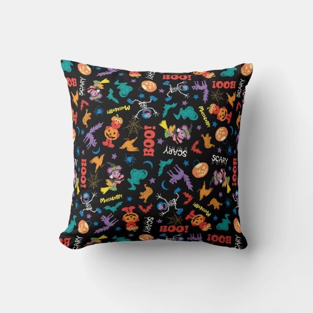 Sesame Street | Cute Halloween Pattern Cushion (Front)