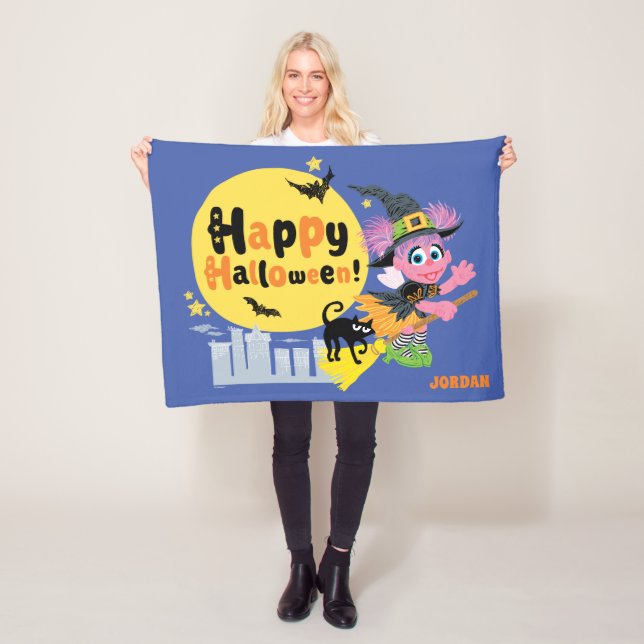 Sesame Street | Cute Halloween Pattern Fleece Blanket (In Situ)