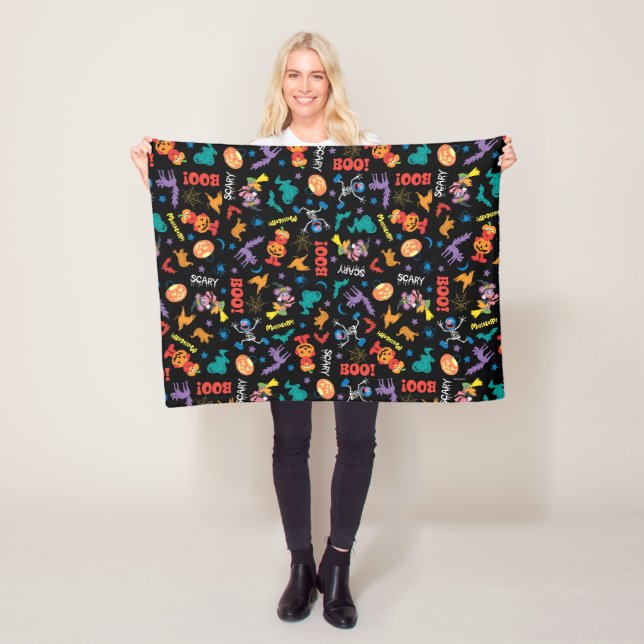 Sesame Street | Cute Halloween Pattern Fleece Blanket (In Situ)