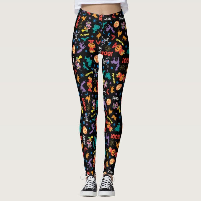 Sesame Street | Cute Halloween Pattern Leggings (Front)