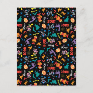 Sesame Street   Cute Halloween Pattern Postcard