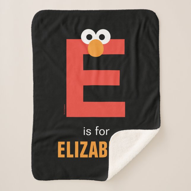 Sesame Street | E is for Elmo Sherpa Blanket (Front)