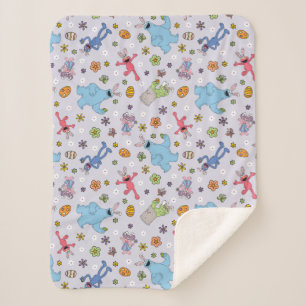 Sesame Street Easter Bunny Pattern Sherpa Blanket