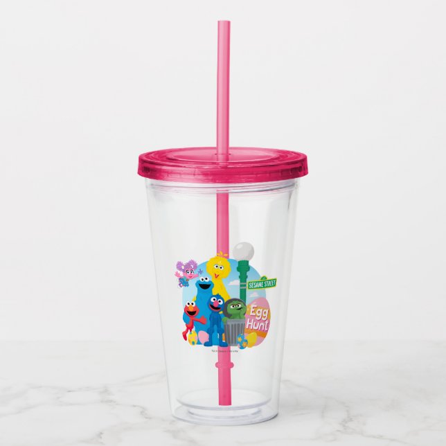 Sesame Street Easter Egg Hunt Acrylic Tumbler (Front)