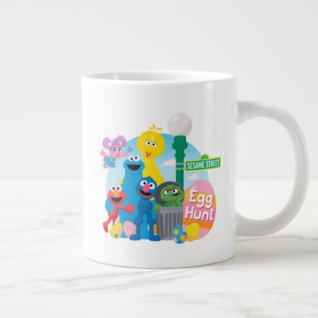 Sesame Street Easter Egg Hunt Large Coffee Mug (Right)