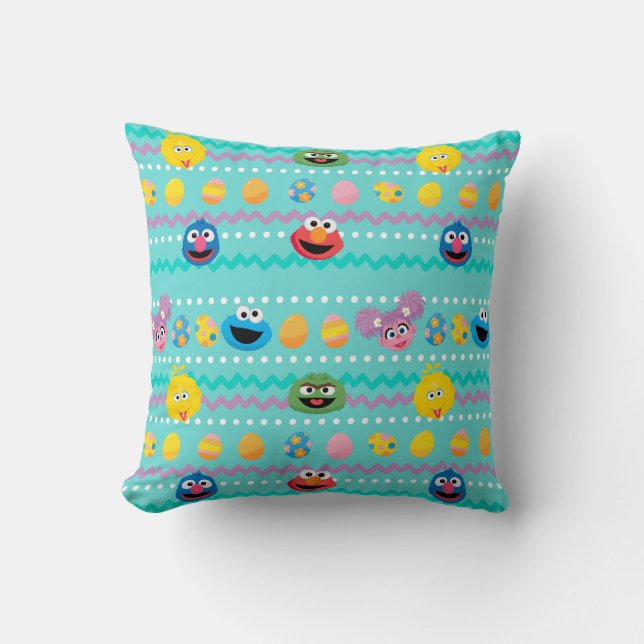 Sesame Street Easter Egg Pattern Cushion (Front)