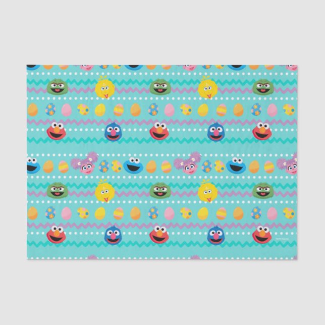Sesame Street Easter Egg Pattern Tissue Paper (Front)