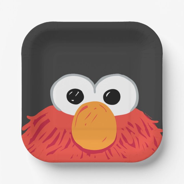 Sesame Street | Elmo Big Face Paper Plate (Front)