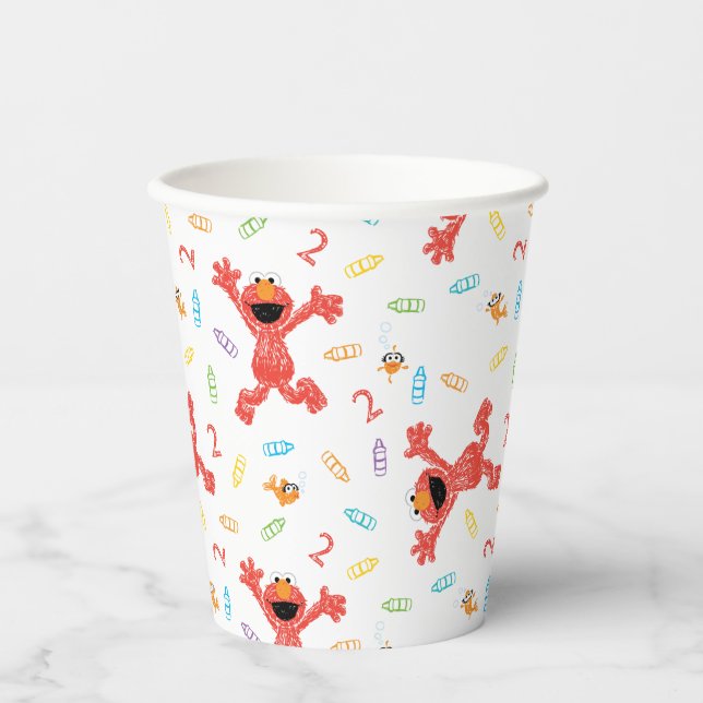 Sesame Street Elmo | Birthday Crayon Paper Cups (Front)