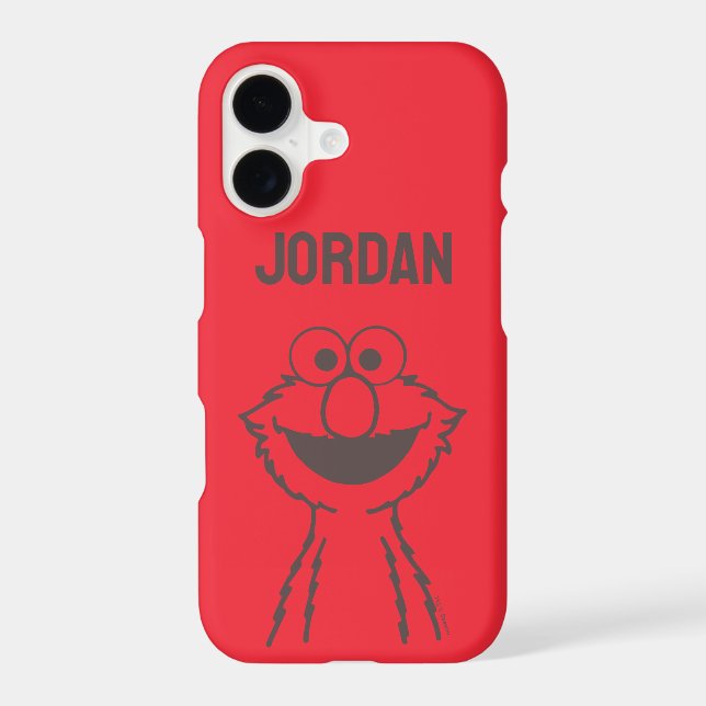 Sesame Street | Elmo Bright | Add Your Name iPhone Case (Back)