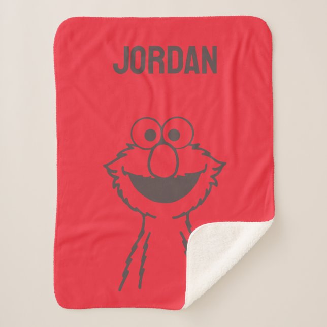 Sesame Street | Elmo Bright | Add Your Name Sherpa Blanket (Front)