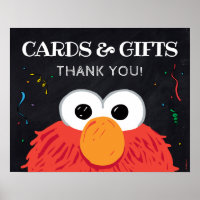 Sesame Street - Elmo Chalkboard Cards & Gifts Sign