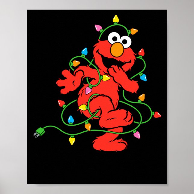 Sesame Street Elmo Christmas Lights Baby  Poster (Front)