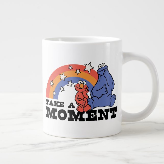 Sesame Street | Elmo & Cookie Take a Moment Large Coffee Mug (Right)