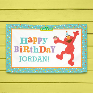 Sesame Street   Elmo - Cupcake & Confetti Birthday Banner