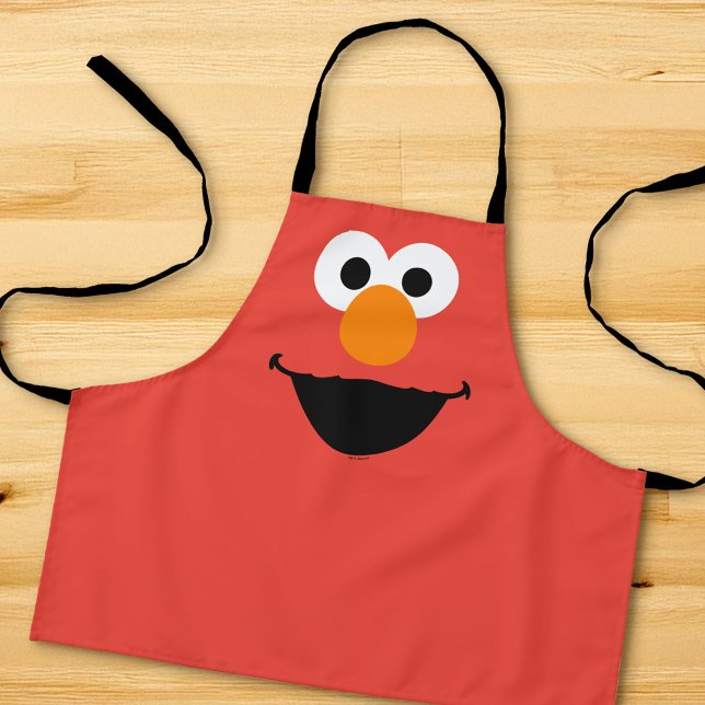 Sesame Street Elmo Face Apron (Apron on counter)