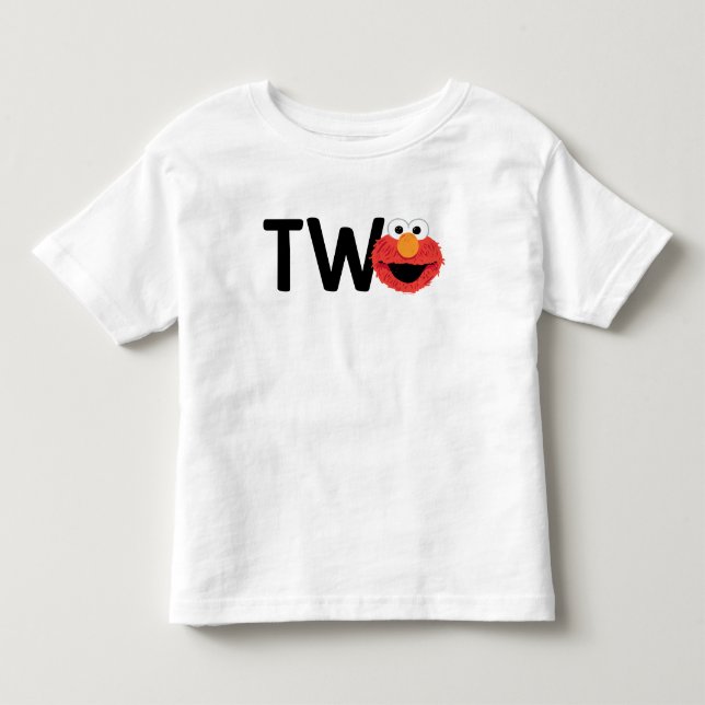 Sesame Street | Elmo Face I'm Two Birthday Toddler T-Shirt (Front)