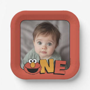 Sesame Street   Elmo - First Birthday Paper Plate
