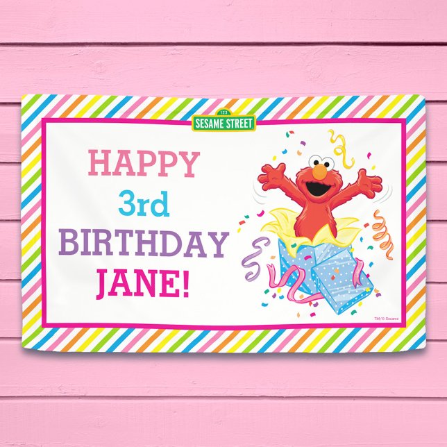 Sesame Street | Elmo Girl's Birthday Banner (Creator Uploaded)