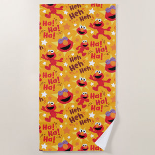 Sesame Street   Elmo Ha! Ha! Ha! Pattern Beach Towel